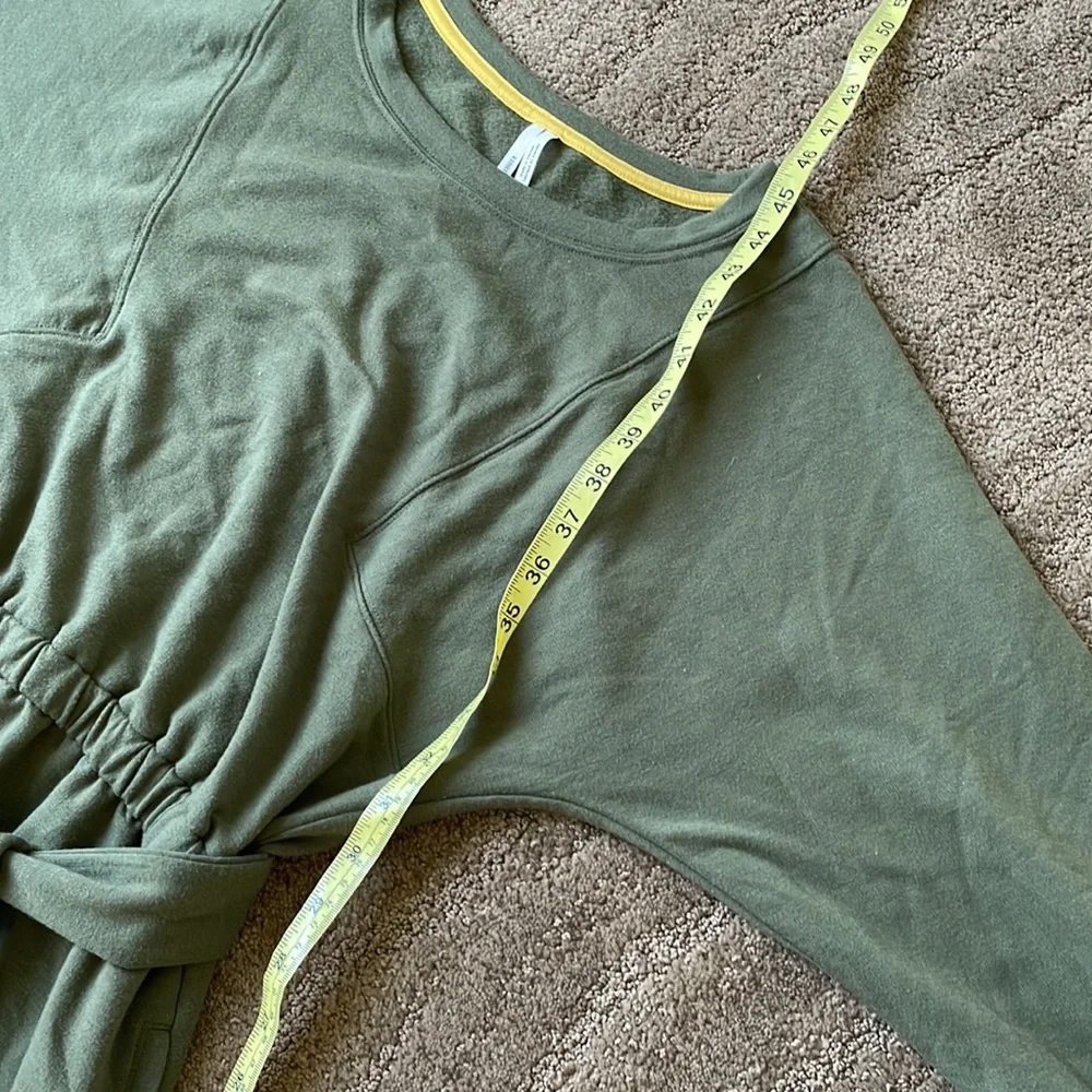 Anthropologie Thalia dolman sleeve green fleece midi dress - Picture 6 of 12